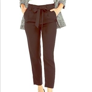 Express, high waisted sash waist ankle pant.